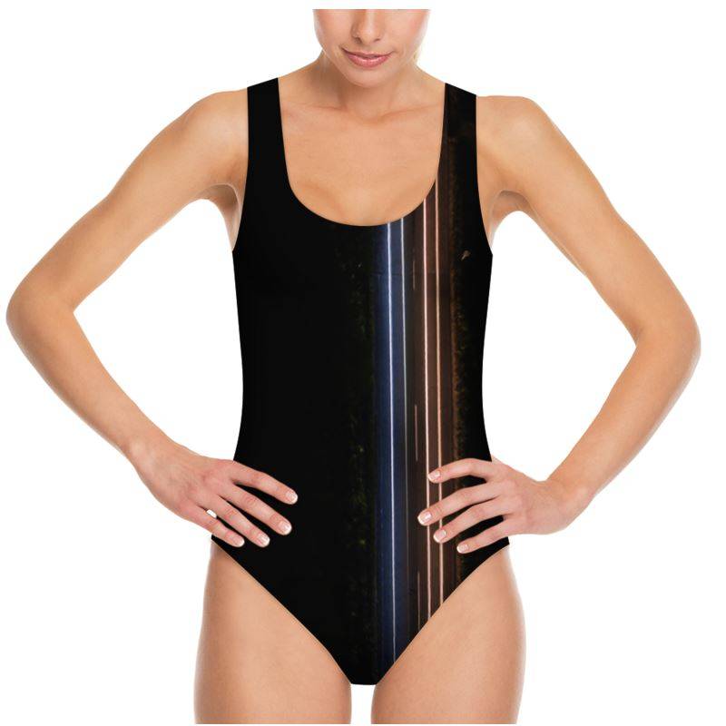 Neon Stripes One Piece Swimsuit